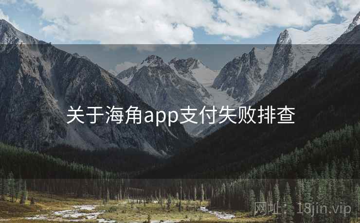 关于海角app支付失败排查